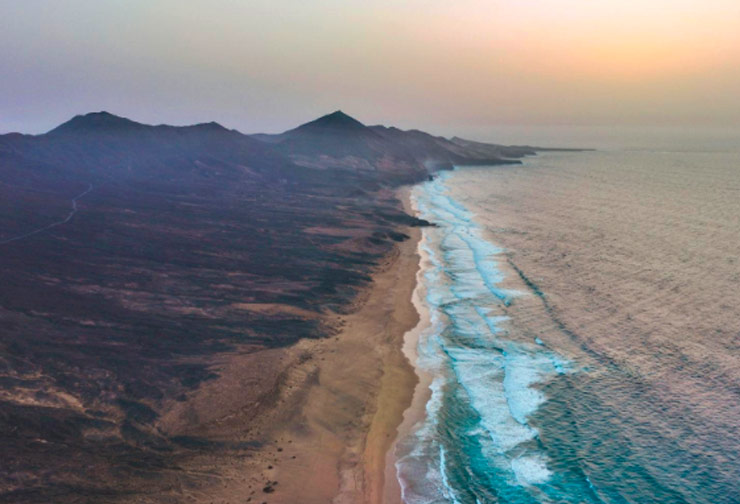 Paisaje aislado de Cofete en Fuerteventura