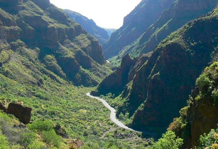 Barranco de Guayadeque y paisaje volcánico de Gran Canaria
