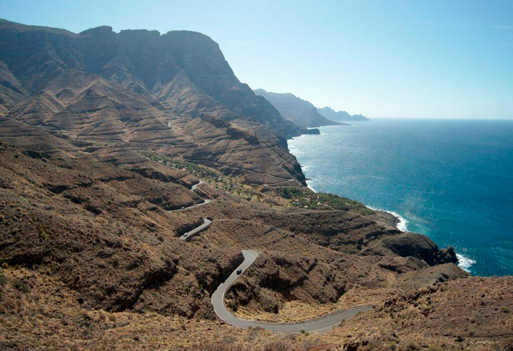 Costa noroeste de Gáldar en Gran Canaria