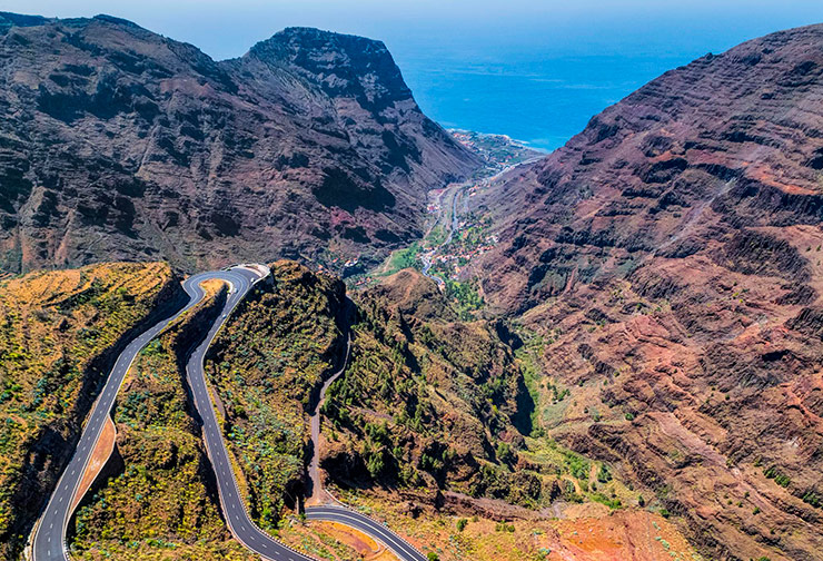 Barrancos, terrazas y costa de Valle Gran Rey